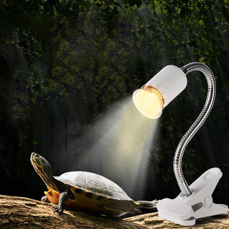 E27 Reptile Heating Light Turtle Lizard UVB + UVA Pet Heat Lamp Clip Holder