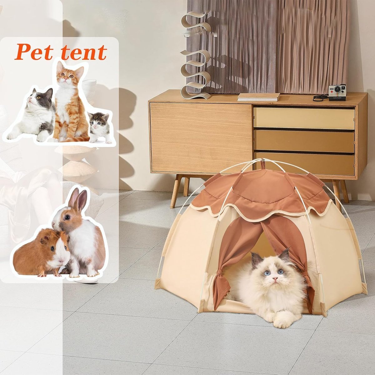 Cat Bed Tent Dog House Breathable Indoor Pet Bed