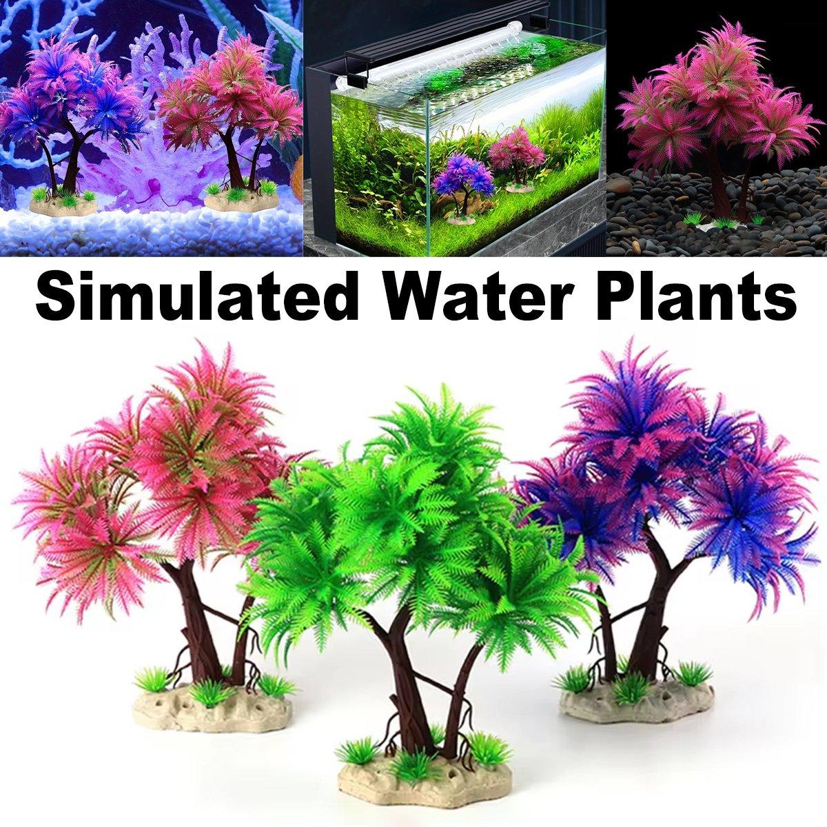 Fish Tank Landscape Decoration Simulation Water Grass Sand Plate Plastic Fake Water Grass