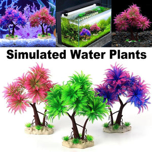 Fish Tank Landscape Decoration Simulation Water Grass Sand Plate Plastic Fake Water Grass