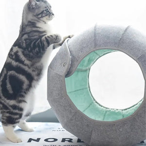 Foldable Breathable Pet Bed Pet Kennel Cat Tunnel Semi-closed Cat Kennel