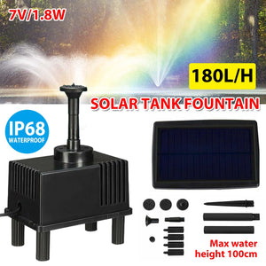 Solar Fountain for Garden and Pond with Filter Pump