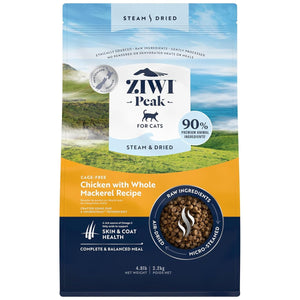 Ziwi Peak Steam Dried Cat Food Chicken with Whole Mackerel 800g/2.2kg