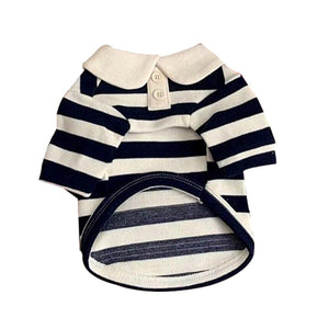 Striped Crew Neck Dog T-Shirt Fashionable Pet Outfit in Multiple Sizes