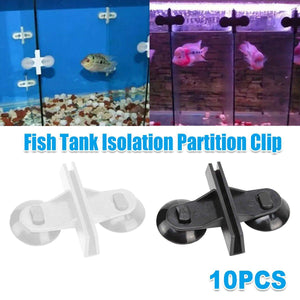 10Pcs Fish Tank Divider Clamp Suction Cup Glass Holder Aquarium Glass Clip