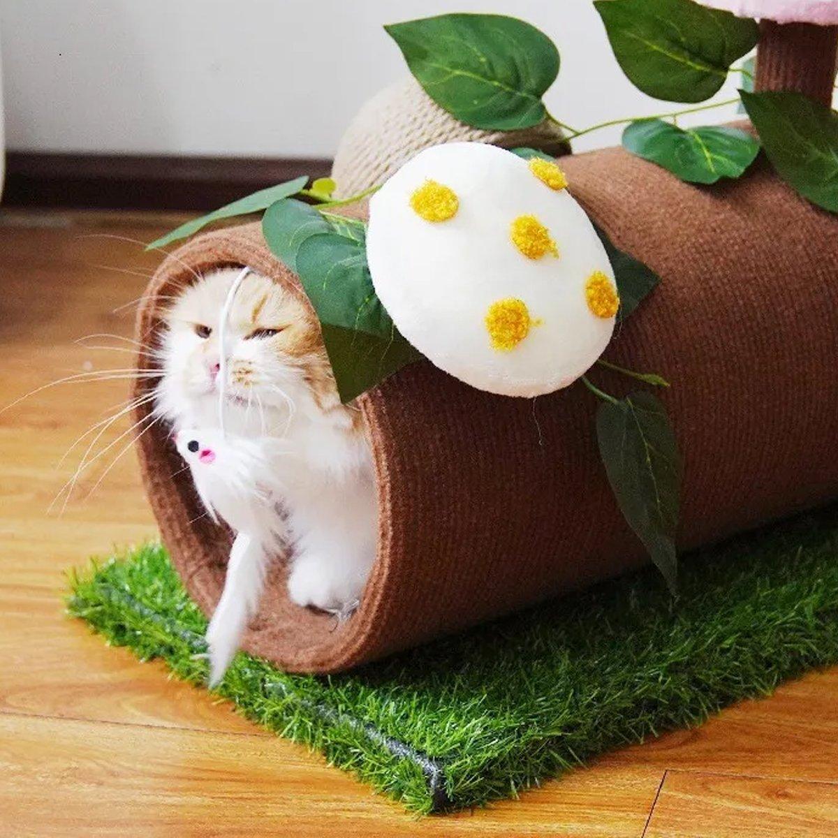 Multifunctional Sisal Cat Scratching Board Tunnel for Play and Rest