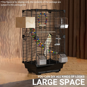 Spacious Large Villa Metal Bird Cage for Small to Medium