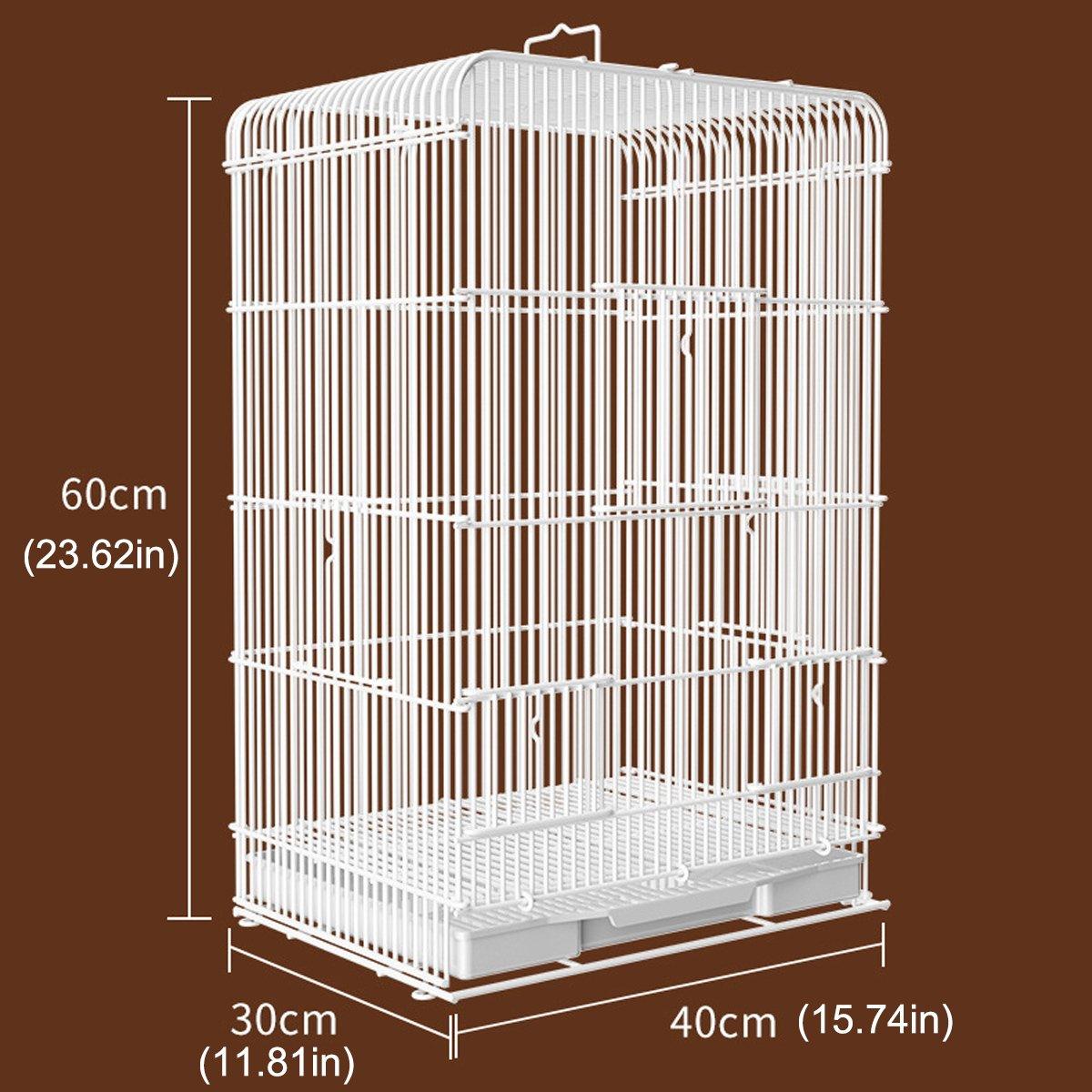 Spacious Metal Bird Cage for Parakeets & Finches Easy to Clean Design