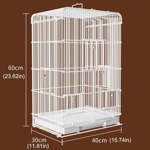 Spacious Metal Bird Cage for Parakeets & Finches Easy to Clean Design