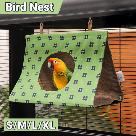 Hanging Bird Nest made from durable scratch-resistant fabric, perfect for small to medium birds, available in multiple sizes.Hanging Bird Nest made from durable scratch-resistant fabric, perfect for small to medium birds, available in multiple sizes.v