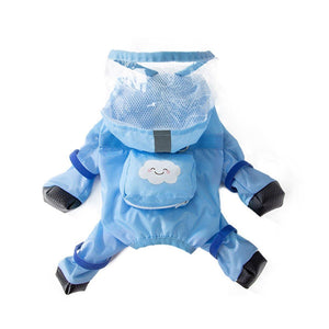 Waterproof Dog Raincoat with Feet Full Coverage Pet Rainy Clothes for Small Dogs