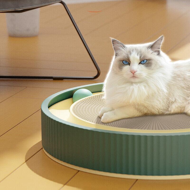 Cat Scratcher bed Pad Toy Accordion Style Folding Lounge Cardboard