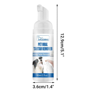 Pet Oral Foam Gentle Tartar Remover for Dogs & Fresh Breath Dental Care