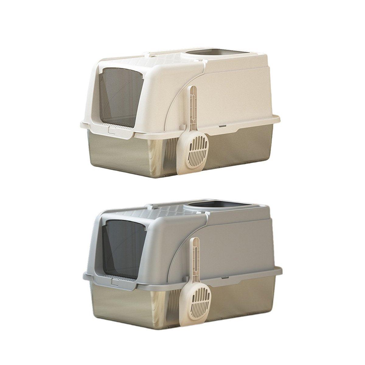 Durable Stainless Steel Litter Box with Flip Cover