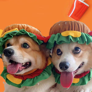 Pet Hamburger Headgear for Cats & Small Dogs