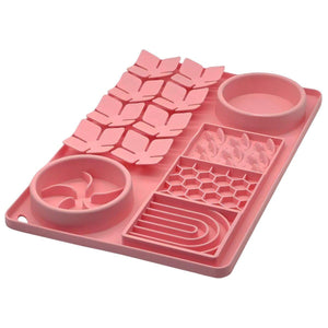 Silicone Pet Slow Feeder Mat 4-in-1 Anti-Choking Bowl for Dogs & Cats