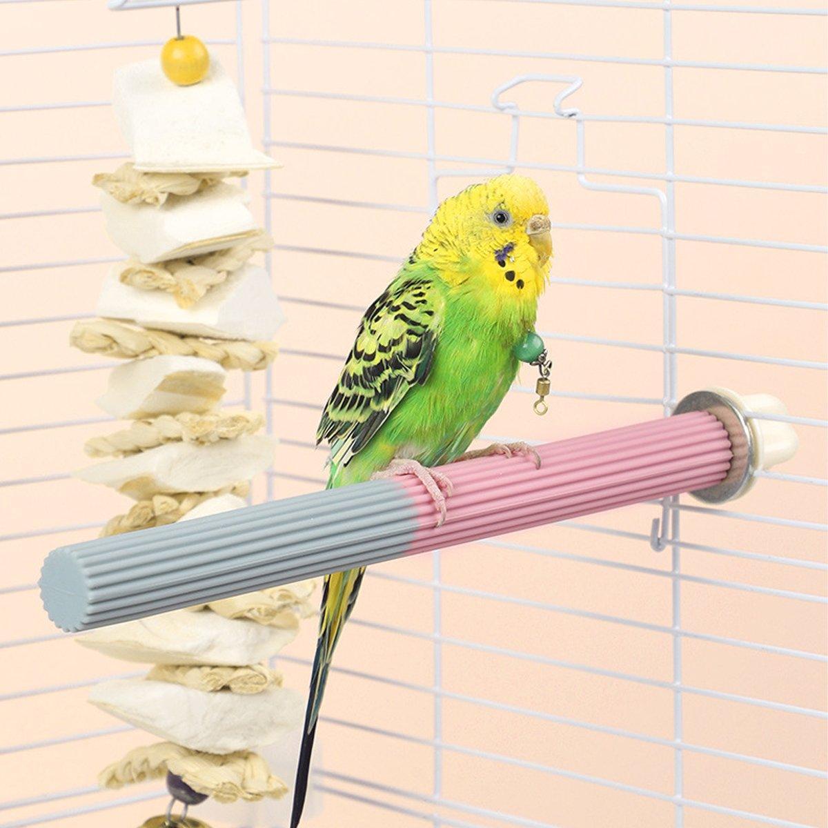 Non-Slip Silicone Parrot Perch Stand Stick Grinding Claw Bird Cage Accessories