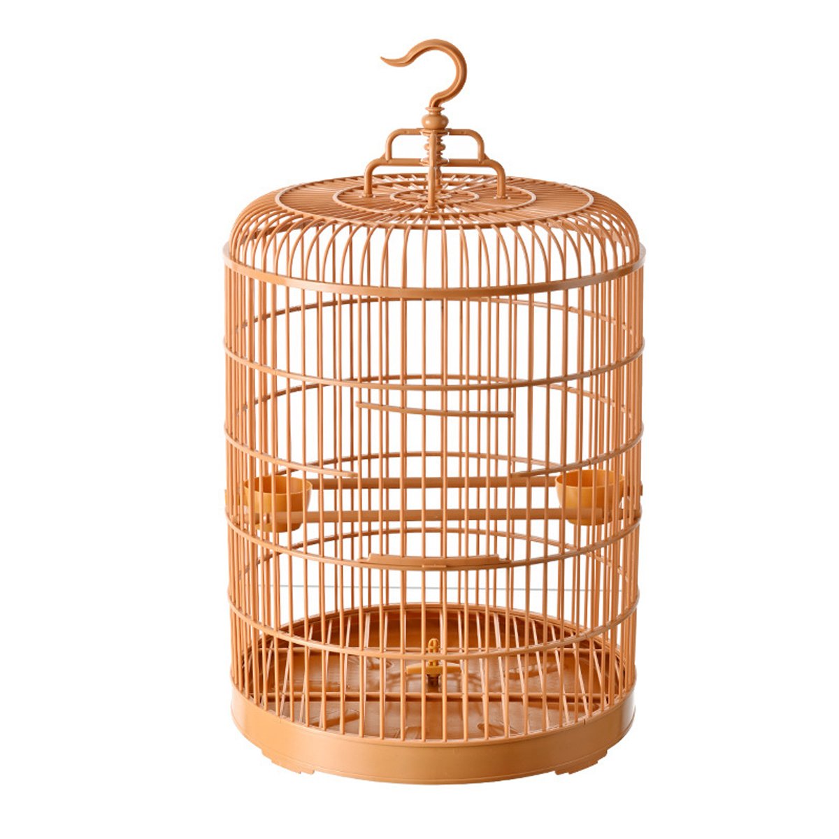 Elegant Portable Luxury Bird Round Cage for Small to Medium-Sized Birds