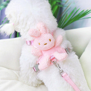 Cute Bunny Design Pet Harness with Leash Reflective & Adjustable S/M/L