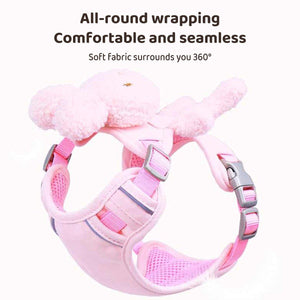 Cute Bunny Design Pet Harness with Leash Reflective & Adjustable S/M/L