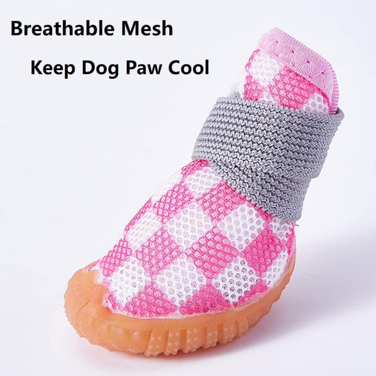 Puppy Net Shoes Upgraded Breathable Sandwich Thickened Mesh Dog Shoes