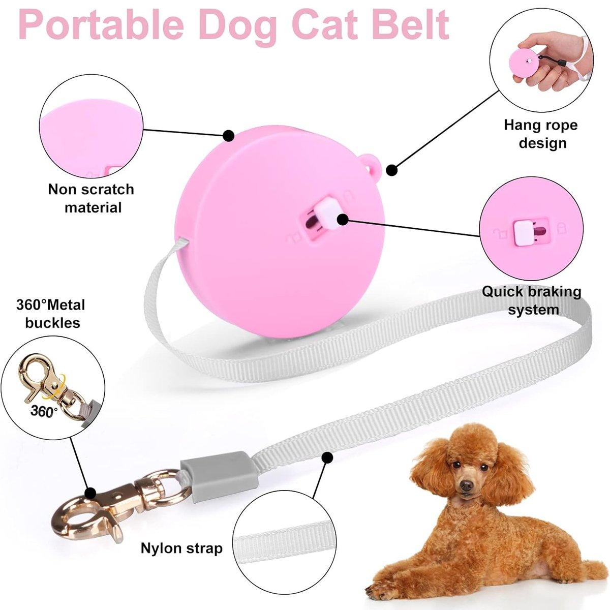 Pet Retractable Traction Rope Durable Dog Leash with 360° Buckle Easy Control