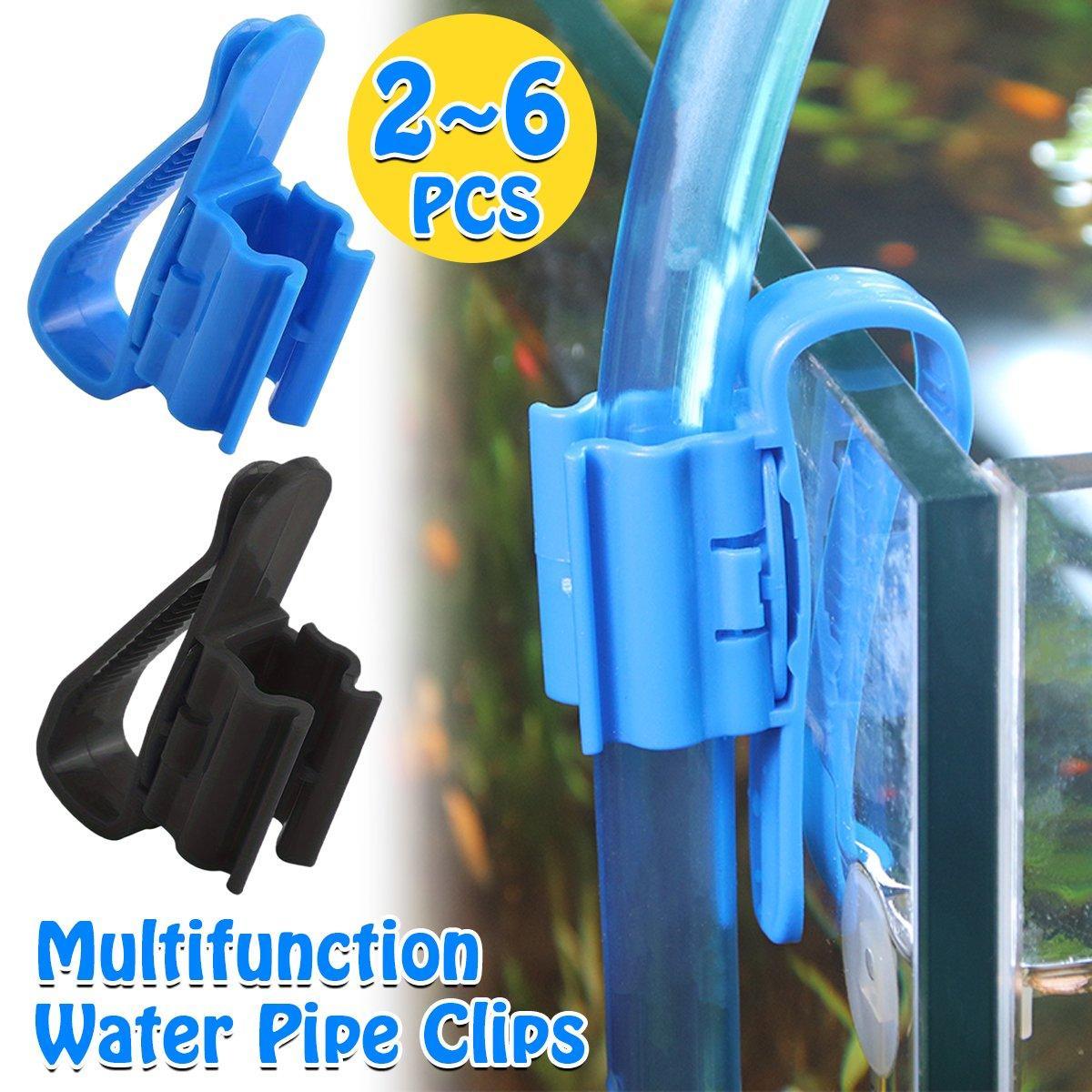 2/4/6 PCS Aquarium Fish Tank Filtration Clip Water Tube Hose Clamp Holder Set