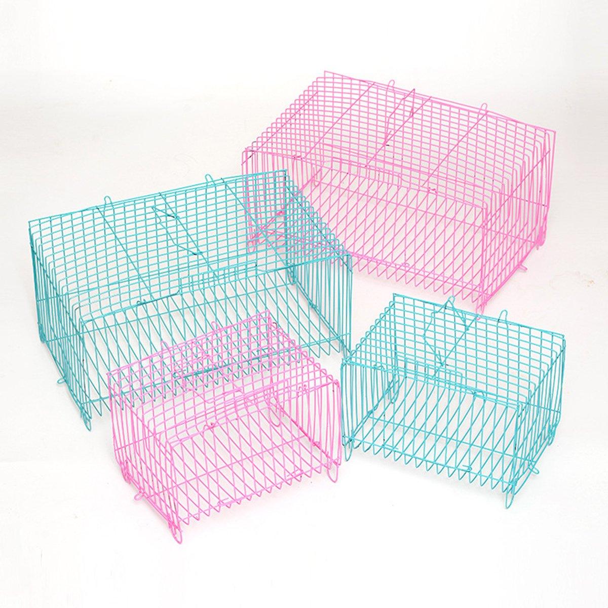 Wire Frame Small Pet Transport Cages Set Durable and Foldable 10 Pack