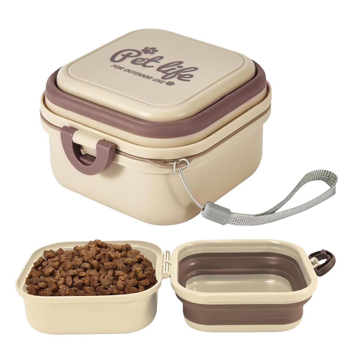 2-in-1 Collapsible Pet Food and Water Bowl Portable & Durable Design