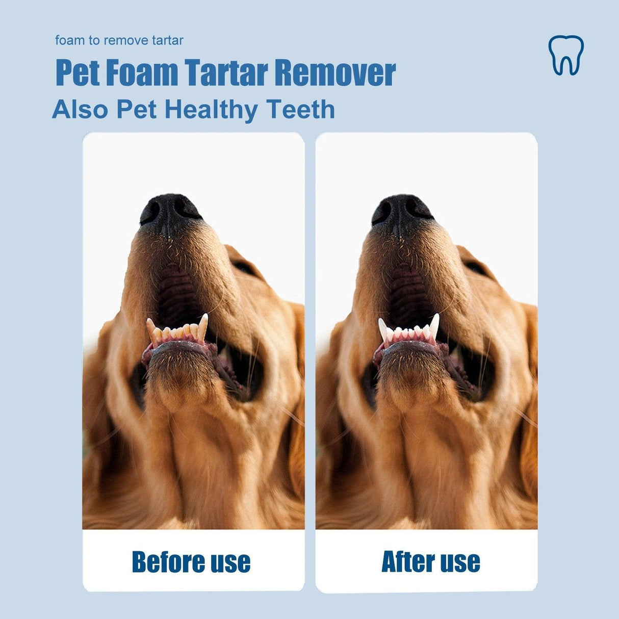 Pet Oral Foam Gentle Tartar Remover for Dogs & Fresh Breath Dental Care