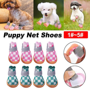 Puppy Net Shoes Upgraded Breathable Sandwich Thickened Mesh Dog Shoes