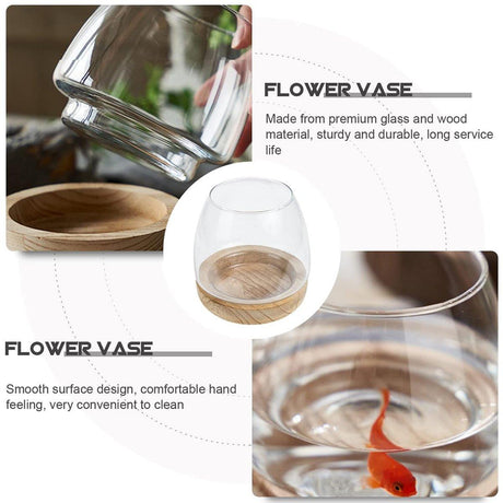 Decorative Glass Vase Fish Tank for Small Aquariums