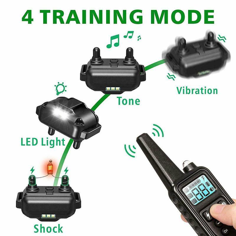 Electric Dog Pet Training E-Collar Obedience Rechargeable Remote Control 800M