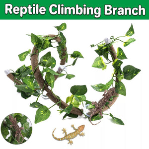 Reptile Climbing Branch with Suction Cups Realistic Jungle Decor for Terrariums