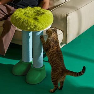 Makesure Boot-Shaped Cat Scratcher Multi-Functional Cat Bed & Side Table