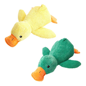 Plush Squeaky Duck Dog Toy for Anxiety Relief and Playtime Fun