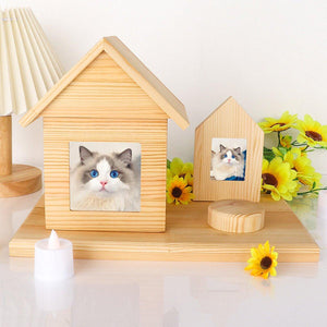 Pet House Urns Dog Cat Ashes Urn with Photo Frame