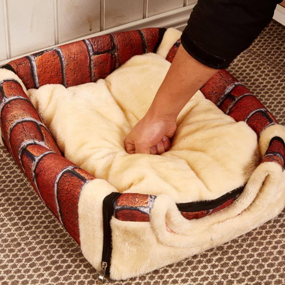 Pet Dog House Kennel Soft Igloo Beds Cave Cat Puppy Bed Doggy Warm Cushion Fold