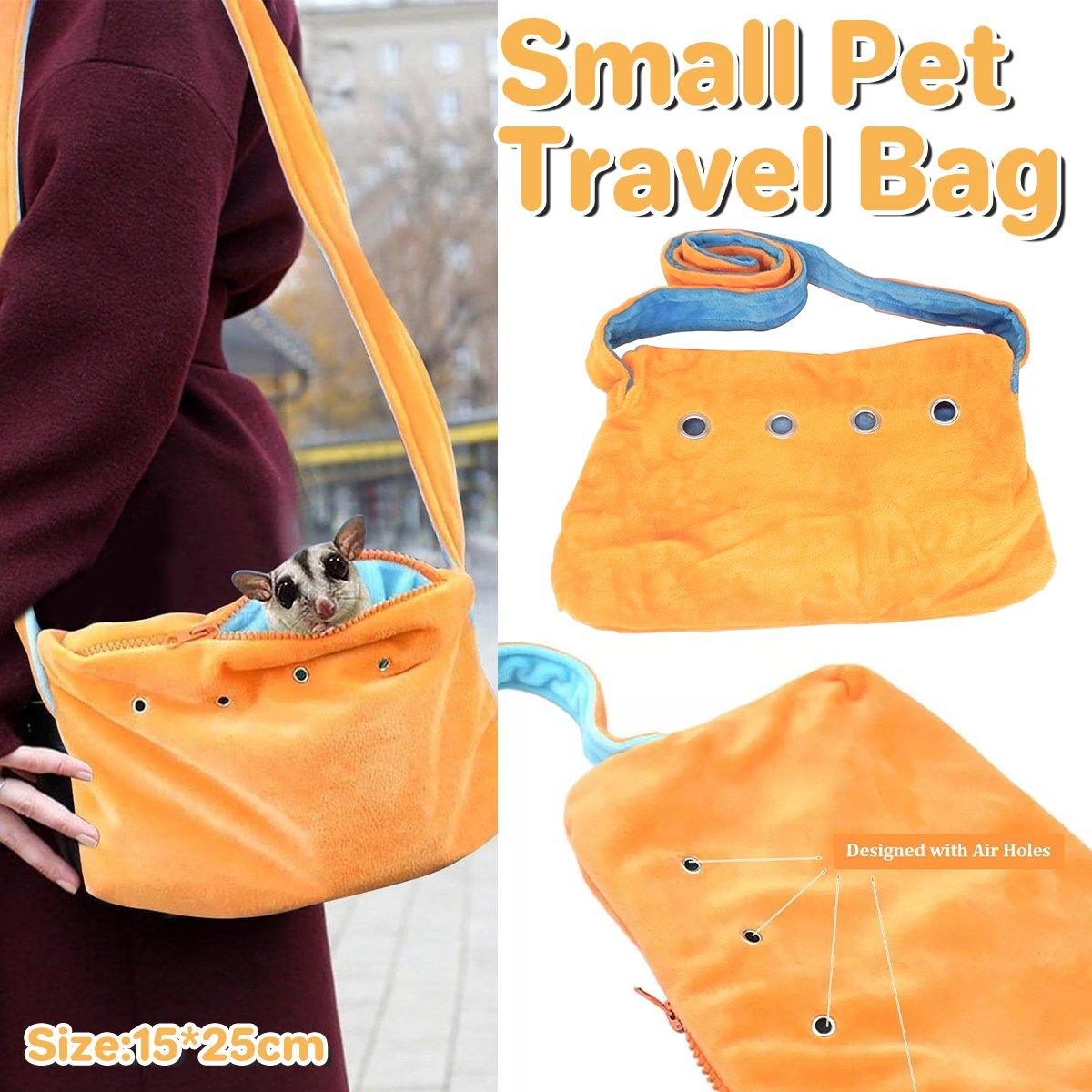 Guinea Pig Hamster Carry Pouch Carrier Bag Warm Travel Bag for Small Animal Pet