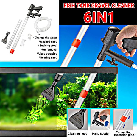 Multi-functional Fish Tank Gravel Cleaner