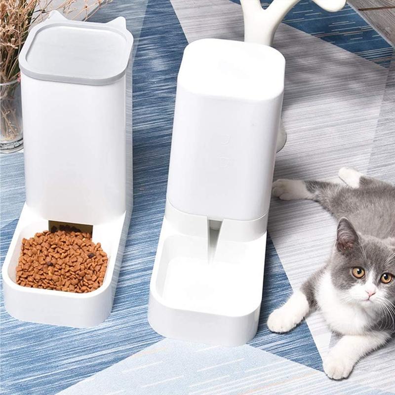 Automatic Pet Dog Cat Food Water Dispenser Feeder Self Feeding Bowl Bottle