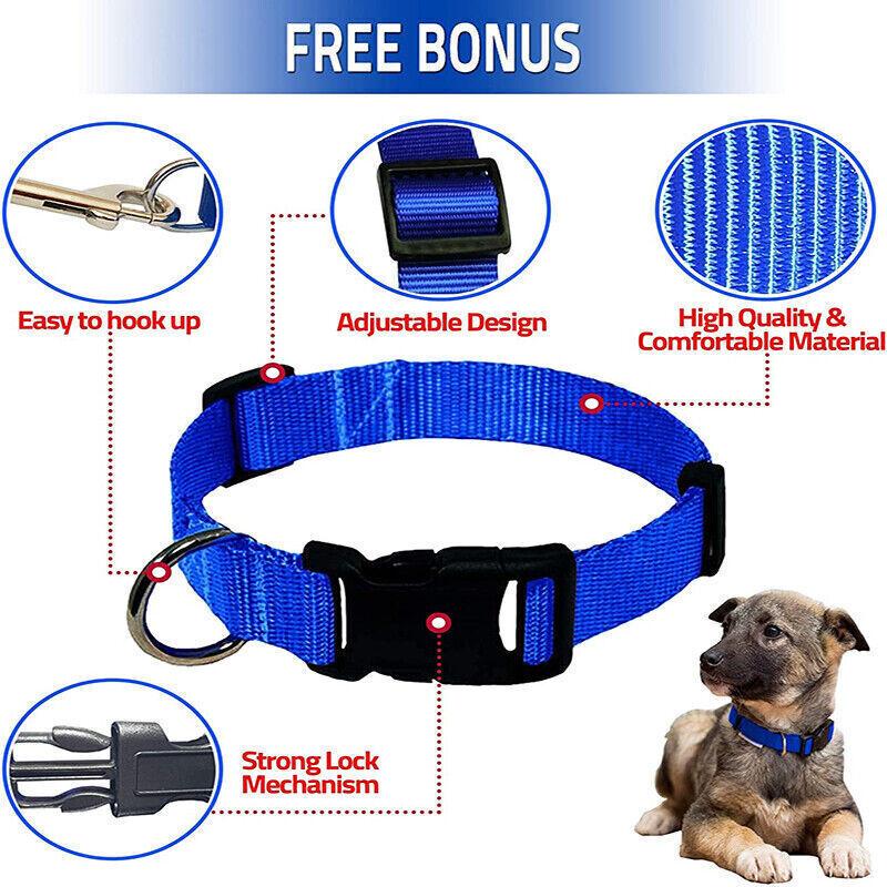 Nylon Pet Dog Collars Adjustable Safety Comfort Lightweight Fit Puppy Durable