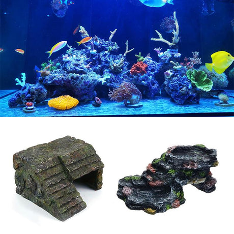 Turtle Sunbed Floating Island Pet Climbing Hideaway Fish Tank Aquascape