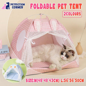 Warm Cozy Portable Pet Tent House Nest Bed Cushioned Dogs Cats Play & Sleep