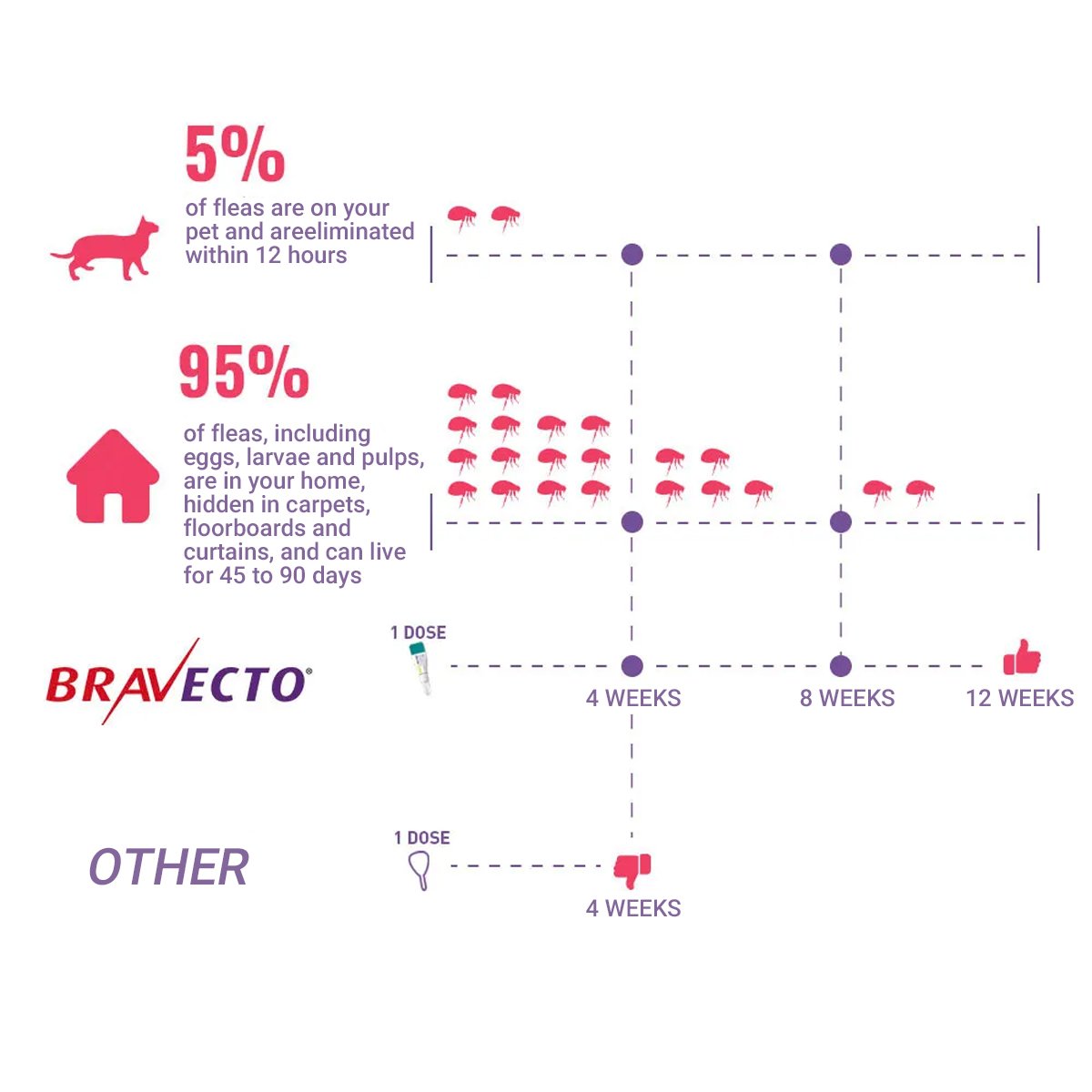 Bravecto Plus for Medium Cats 2.8-6.25KG Cats 3 Month 2 X PIP