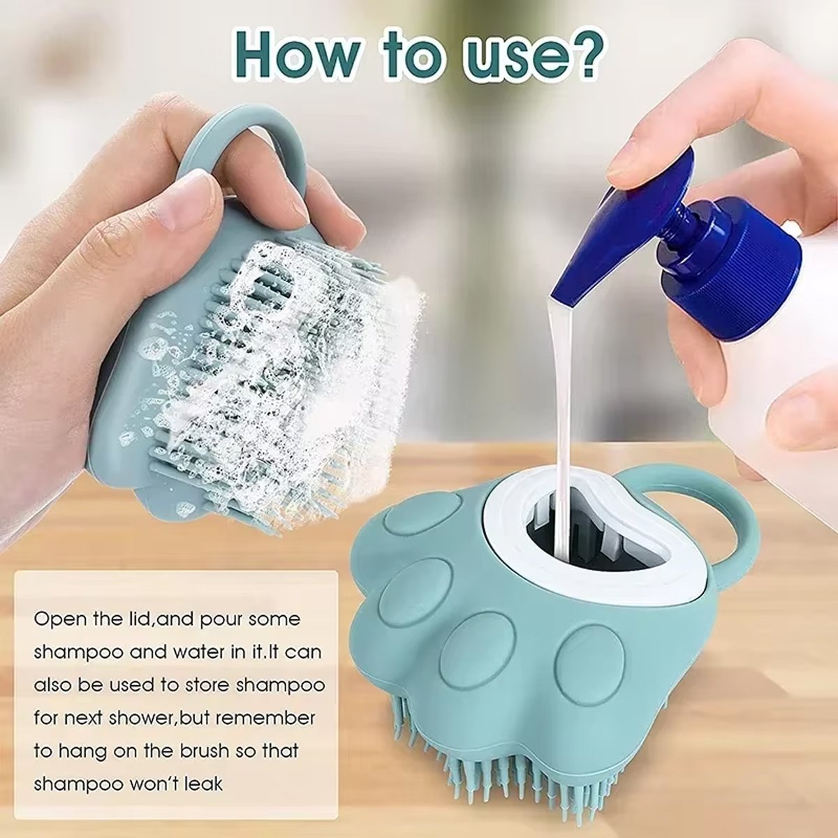 Multifunctional Silicone Pet Bath Brush For Dogs and Cats