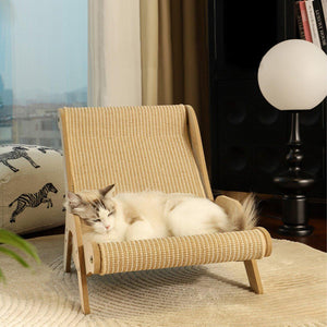 Cat Scratching Recliner Sofa 2 in 1 Lounge Bed Durable Scratch Board Furniture