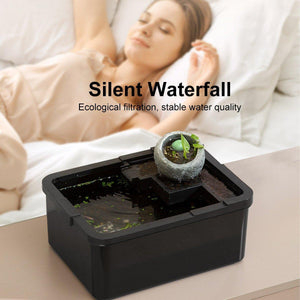 Tabletop Aquarium Landscape Fish Ecological Filter Feeding Basin for Home Decor