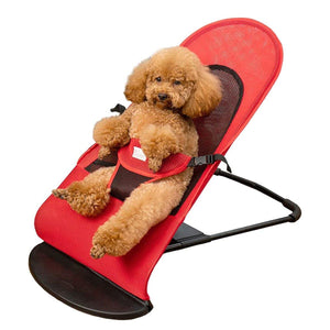 Foldable Pet Rocking Chair Portable & Comfortable Relaxation Seat for Dogs & Cats