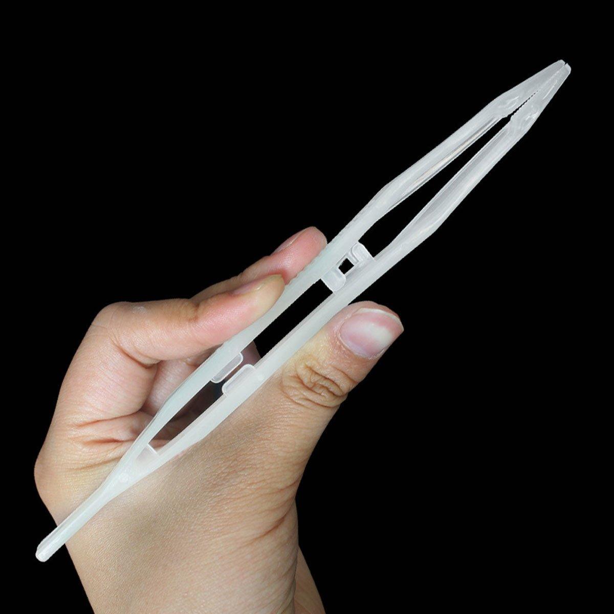 Luminous Tweezers 18cm Straight Feeding Tool For Reptile Tortoise Lizard Frog Spider